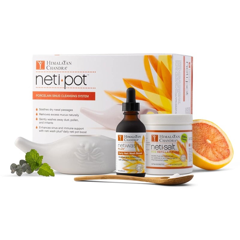 Himalayan Chandra Neti Pot Complete Sinus Cleansing System Starter Kit - Image 1